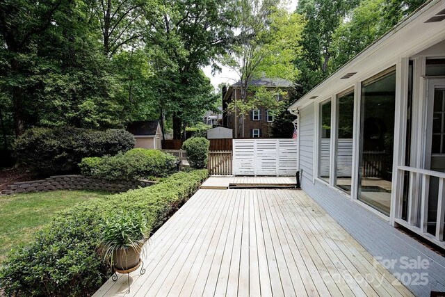 view of wooden deck