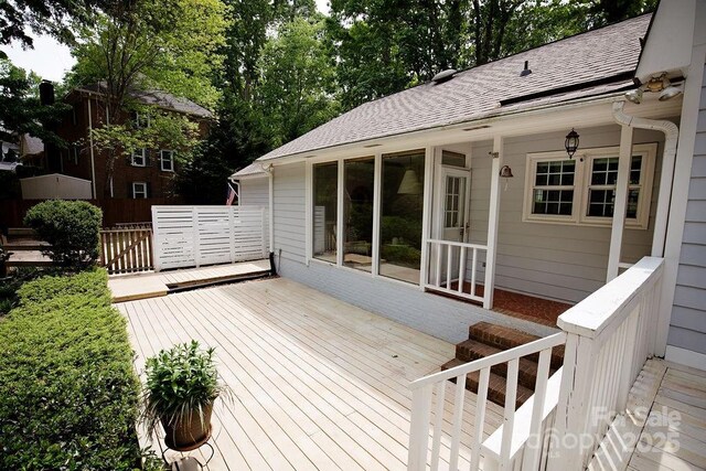 deck with fence