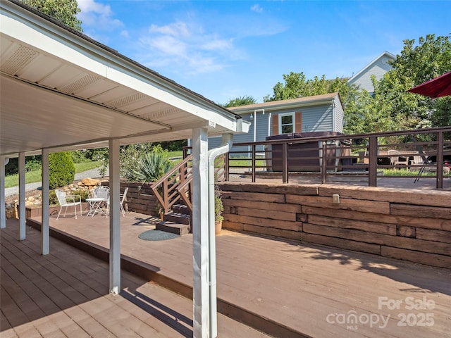 view of wooden deck