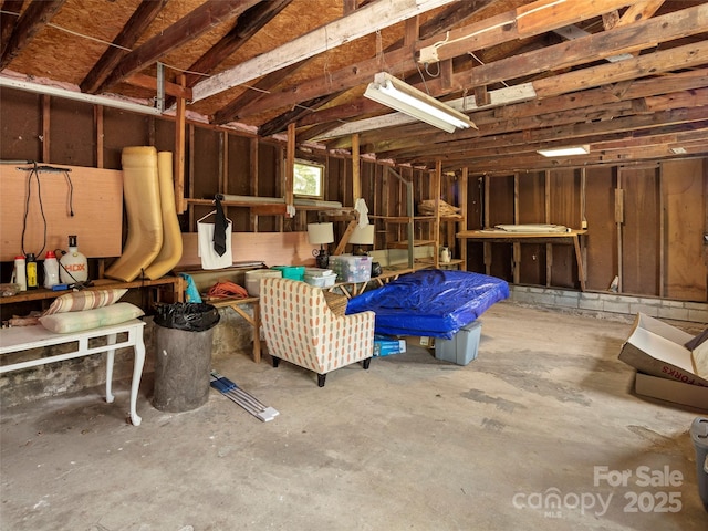 interior space featuring concrete floors