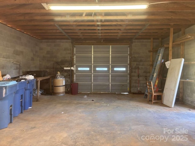 7527 Old Shelby Rd, Vale, NC 28168 - garage featuring concrete block wall