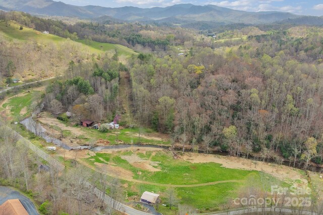 1767 N 226th Hwy, Bakersville, NC 28705 - birds eye view of property featuring a mountain view and a forest view
