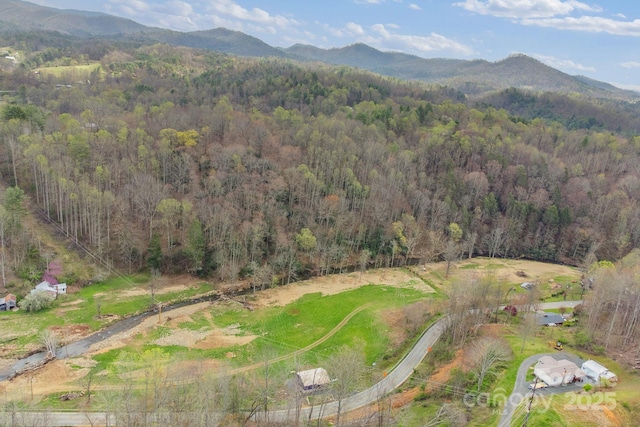 1767 N 226th Hwy, Bakersville, NC 28705 - aerial view with a mountain view and a view of trees