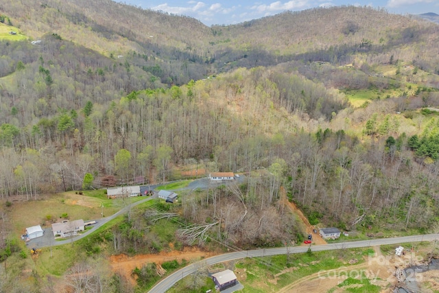1767 N 226th Hwy, Bakersville, NC 28705 - drone / aerial view featuring a mountain view and a forest view