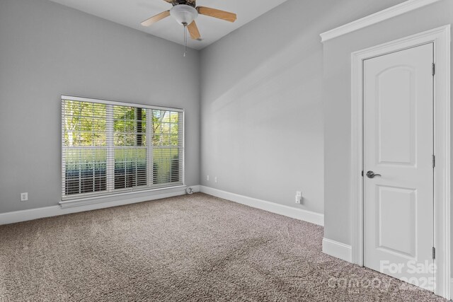 7748 Long Bay Pkwy, Catawba, NC 28609 - carpeted empty room with a ceiling fan and baseboards