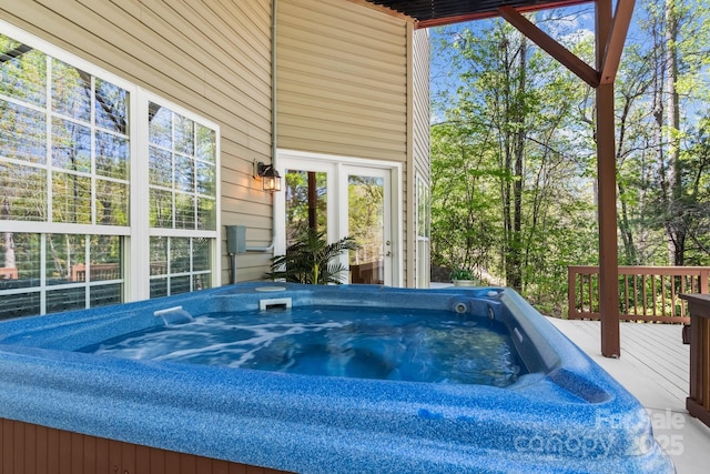 7748 Long Bay Pkwy, Catawba, NC 28609 - wooden deck with a hot tub