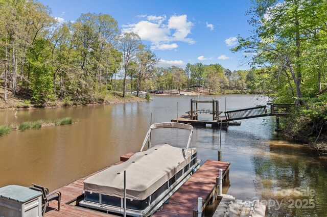 7748 Long Bay Pkwy, Catawba, NC 28609 - dock area featuring a water view and view of wooded area