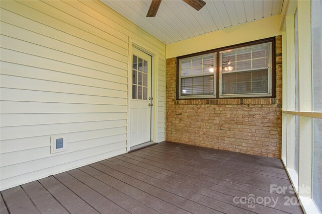 1222 Glenarden Dr, Rock Hill, SC 29730 - wooden terrace with a ceiling fan