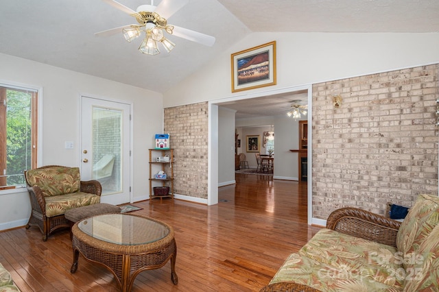 1 Horace Grigg Cir, Shelby, NC 28152 - living room featuring hardwood / wood-style floors, ceiling fan, baseboards, and plenty of natural light
