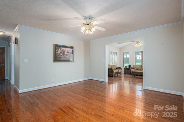 1 Horace Grigg Cir, Shelby, NC 28152 - spare room featuring wood finished floors, ceiling fan, baseboards, and ornamental molding