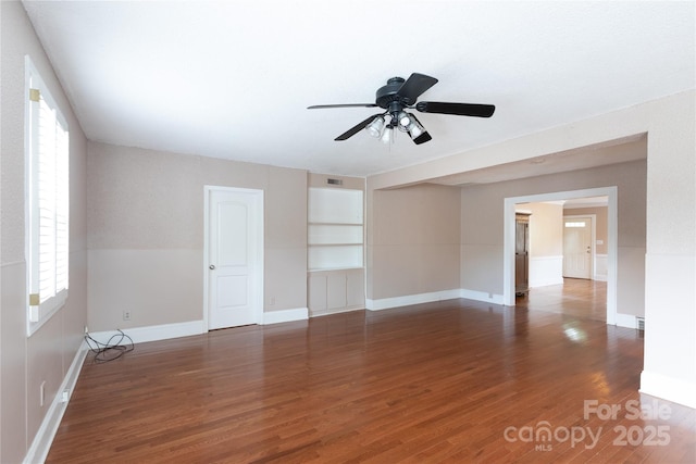 539 Marsh Rd, Charlotte, NC 28209 - spare room featuring wood finished floors and ceiling fan