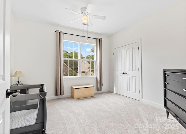 14220 Stewarts Bend Ln, Charlotte, NC 28277 - interior space featuring carpet flooring, a ceiling fan, and baseboards