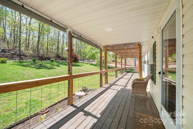 6282 Lor Rd, Morganton, NC 28655 - wooden terrace with a yard