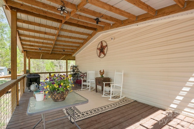 6282 Lor Rd, Morganton, NC 28655 - wooden deck featuring a grill