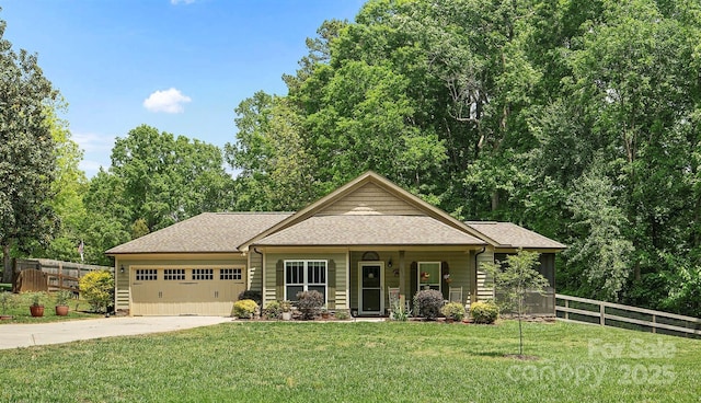 10340 Williams Rd, Mint Hill, NC 28227 - view of front of house with driveway, an attached garage, and roof with shingles