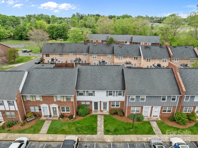 aerial view with a residential view