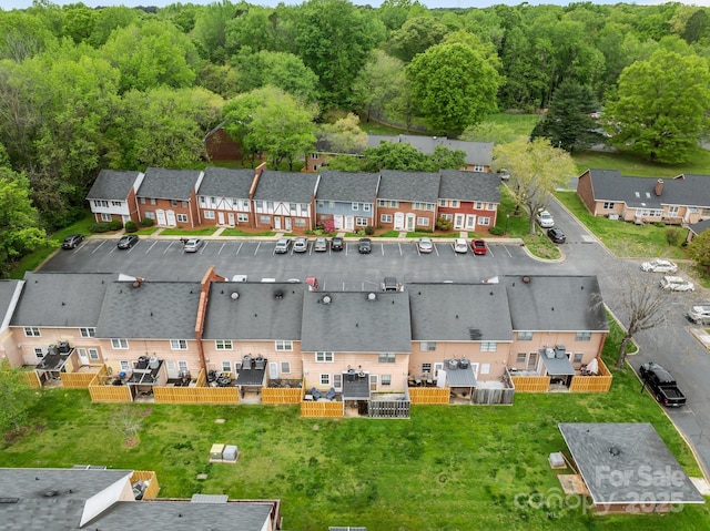 bird's eye view with a residential view