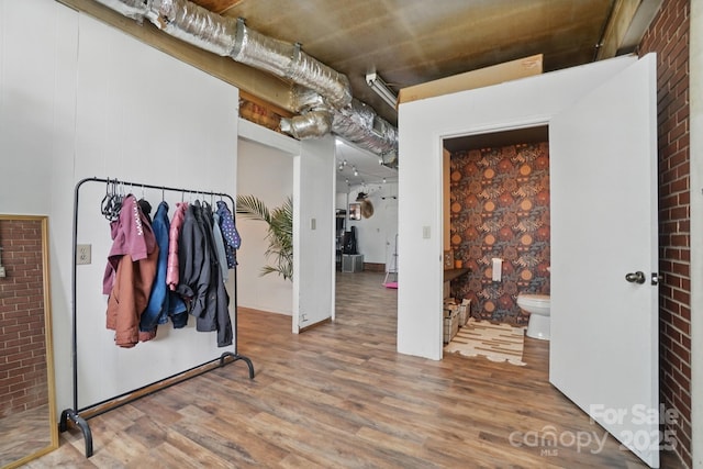 interior space with wood finished floors