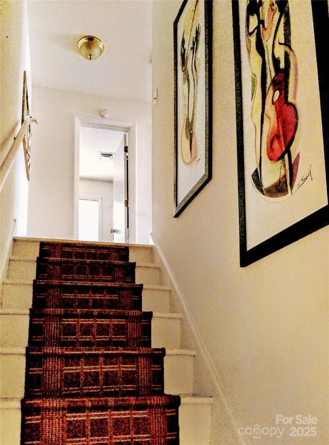 stairway with visible vents