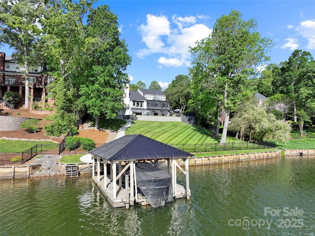 4039 5th St NW, Hickory, NC 28601 - dock featuring a water view and boat lift