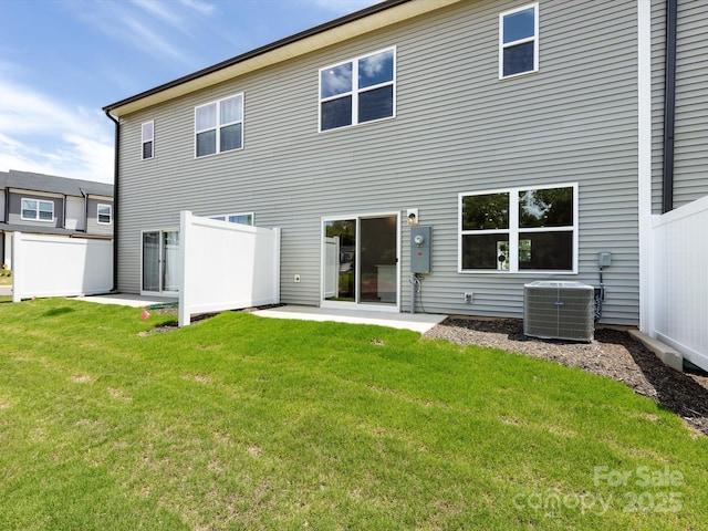 2021 Endeavor Run, Charlotte, NC 28269 - rear view of property with central AC unit and a patio