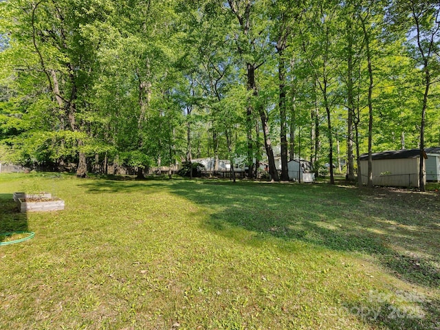 7731 Ivy Hollow Dr, Charlotte, NC 28227 - view of yard with an outbuilding