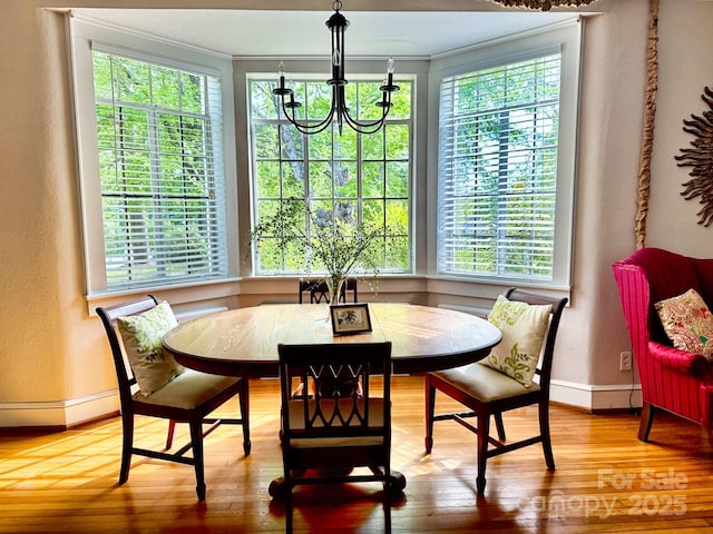 559 N Washington St, Rutherfordton, NC 28139 - dining area featuring wood finished floors, a chandelier, a textured wall, baseboards, and ornamental molding