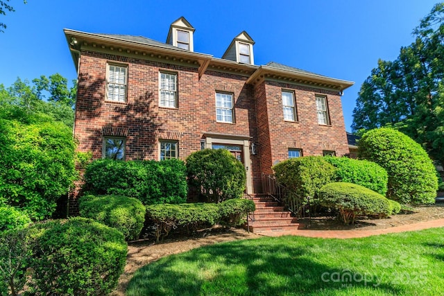 1233 Weymouth Ln, Charlotte, NC 28270 - view of front of house with a front yard and brick siding