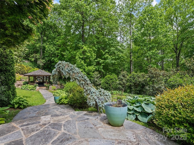 218 Red Oak Dr, Maggie Valley, NC 28751 - view of patio featuring a gazebo