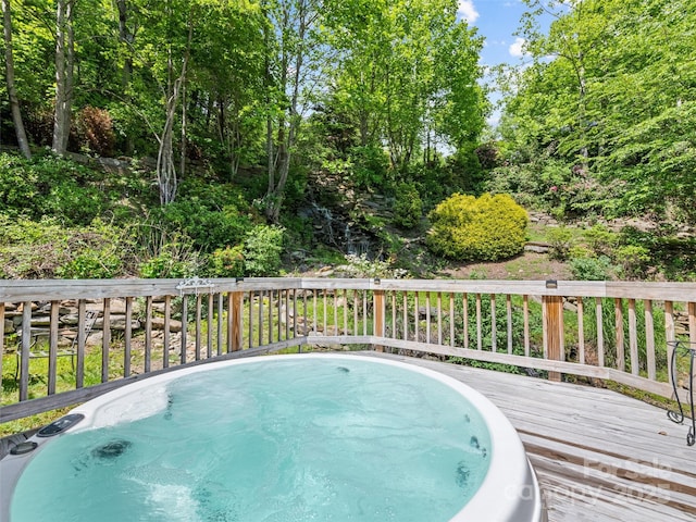 218 Red Oak Dr, Maggie Valley, NC 28751 - view of wooden deck