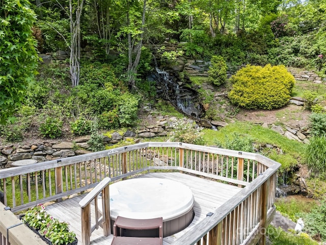 218 Red Oak Dr, Maggie Valley, NC 28751 - view of wooden deck