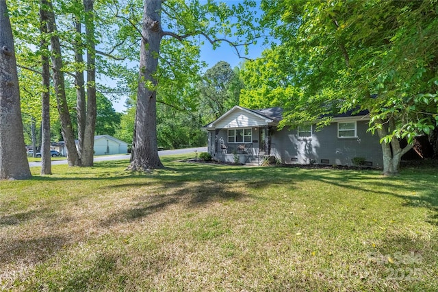 2601 Dora Dr, Charlotte, NC 28215 - view of yard featuring covered porch
