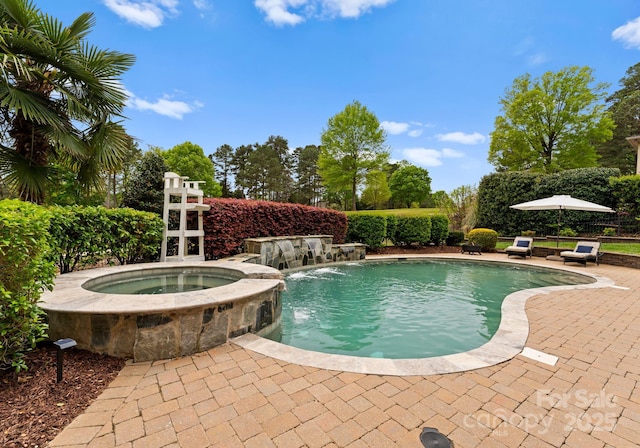 13420 Robert Walker Dr, Davidson, NC 28036 - outdoor pool with a patio and an in ground hot tub