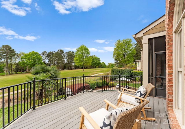 13420 Robert Walker Dr, Davidson, NC 28036 - wooden deck featuring golf course view