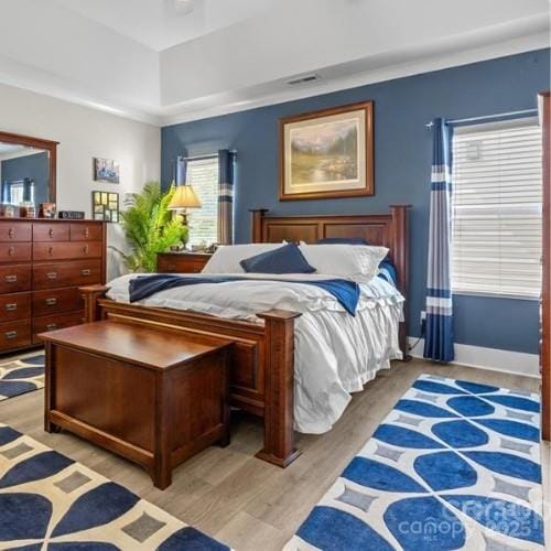 2704 Watergarden St, York, SC 29745 - bedroom featuring light wood-style flooring and a tray ceiling
