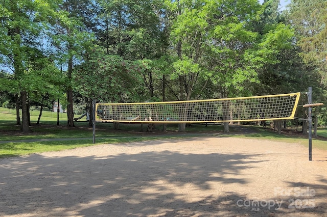 surrounding community featuring volleyball court