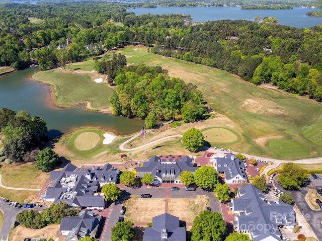 102 Eastham Ct, Mooresville, NC 28117 - bird's eye view featuring a water view, golf course view, and a residential view