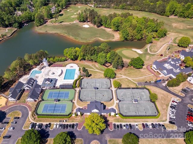 102 Eastham Ct, Mooresville, NC 28117 - aerial view with view of golf course and a water view
