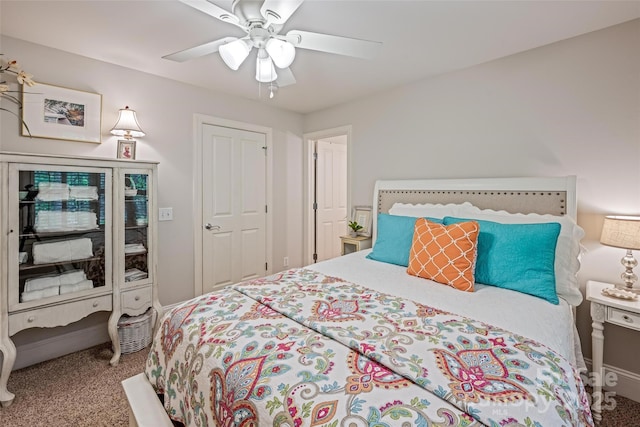 19729 Callaway Hills Ln, Davidson, NC 28036 - bedroom with a ceiling fan and carpet floors