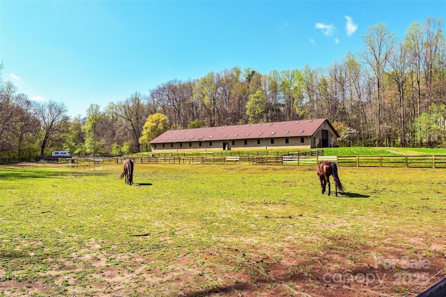 19729 Callaway Hills Ln, Davidson, NC 28036 - view of property's community featuring fence, an enclosed area, a rural view, an outbuilding, and an exterior structure