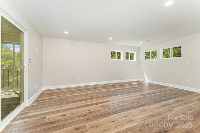 112 Circle Dr, Salisbury, NC 28144 - unfurnished room with light wood-style floors, baseboards, and recessed lighting