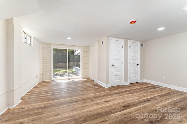 112 Circle Dr, Salisbury, NC 28144 - empty room featuring wood finished floors, baseboards, and recessed lighting