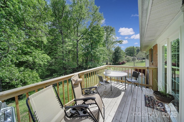 view of wooden deck