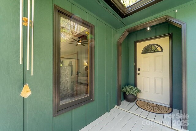 view of doorway to property