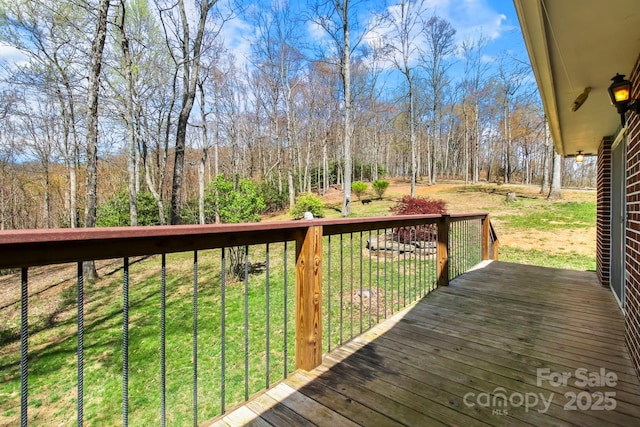 675 Rodgers Rd, Newland, NC 28657 - wooden deck featuring a yard