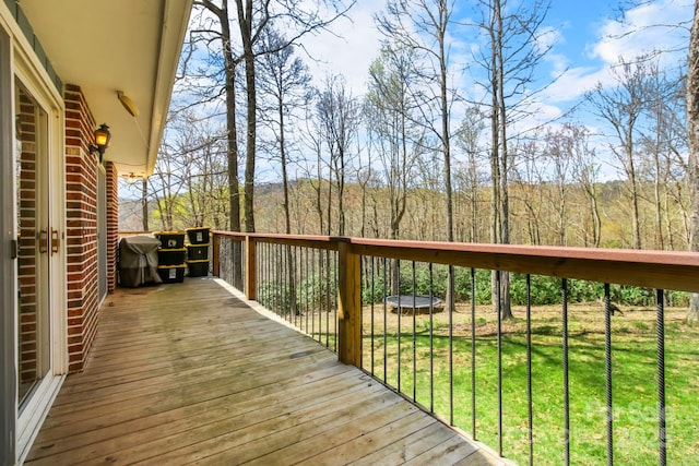 675 Rodgers Rd, Newland, NC 28657 - deck with a forest view and a yard
