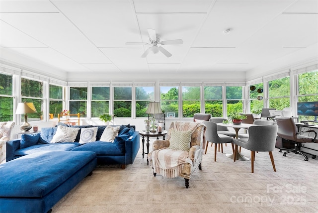 view of sunroom