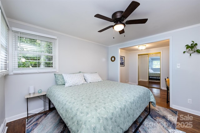 846 Gist Rd, Rock Hill, SC 29732 - bedroom with crown molding, baseboards, and wood finished floors
