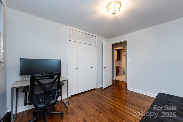 846 Gist Rd, Rock Hill, SC 29732 - home office with baseboards and wood finished floors