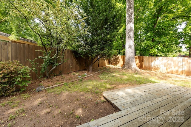 846 Gist Rd, Rock Hill, SC 29732 - view of yard with a fenced backyard and a wooden deck